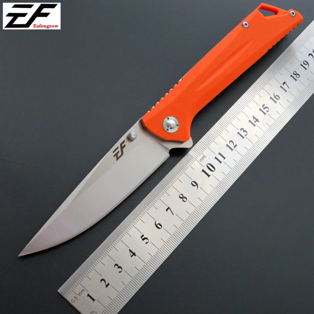 

High quality EF35 EDC tool pocket folding knife D2 blade ball bearing + G10 handle outdoor hunting camping fruit knife
