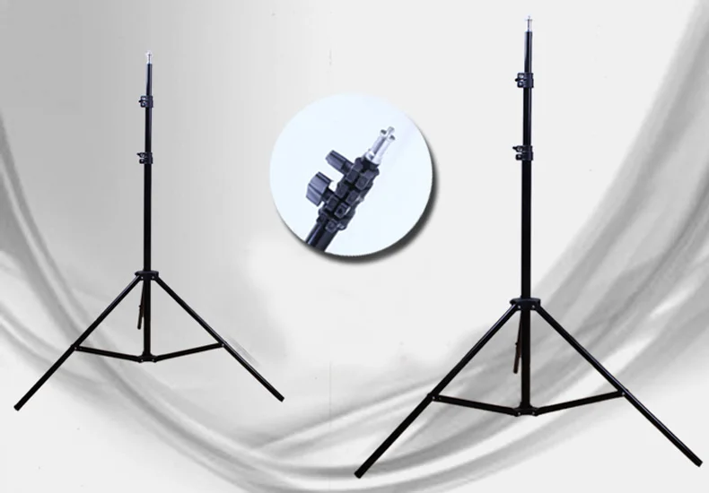  Foldable Studio Photography Light Flash Stand Support Three Flash Tripod 2M Light Stand Tripod With
