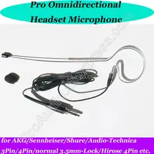 MICWL черная головка изношенная гарнитура всенаправленный микрофон для Sennheiser AKG Shure Audio-Technica беспроводной микрофон бодипак и т. д
