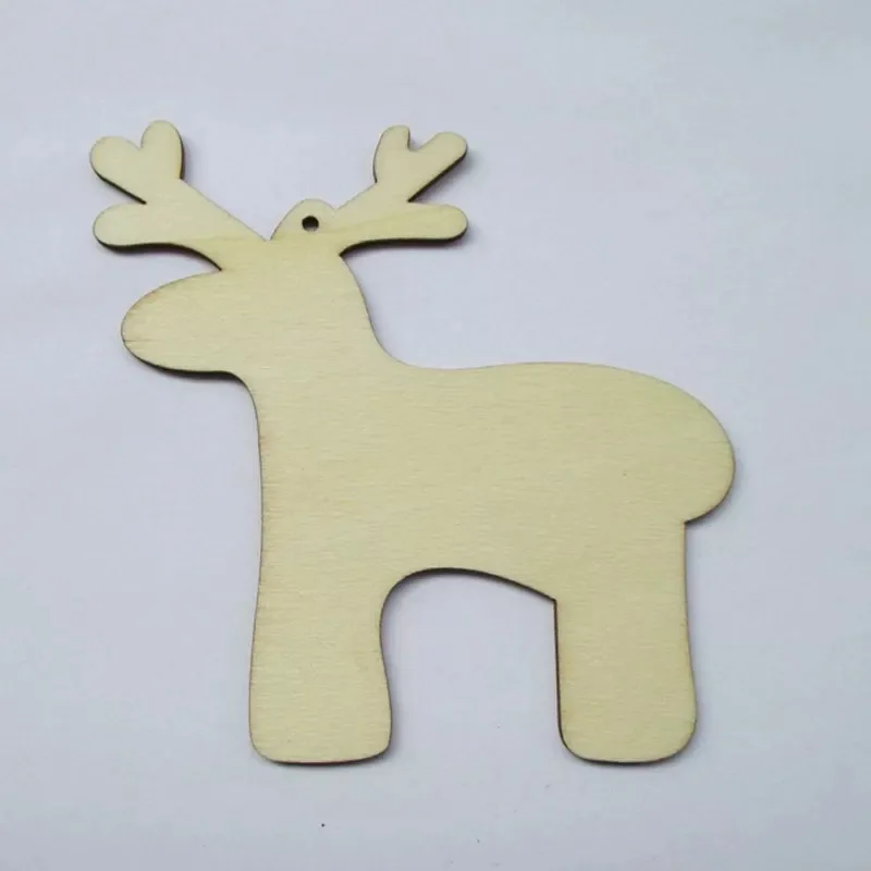 50x Christmas Wooden Reindeer Decorations Decorative Christmas Wooden Reindeer Decorations