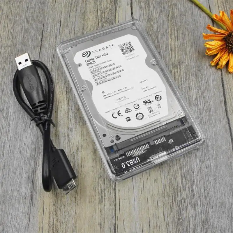 2,5 дюйма USB на SATA прозрачный HDD чехол USB 3,0 SATA HDD SSD твердотельный накопитель жесткий диск Корпус коробка Caddy 2 ТБ