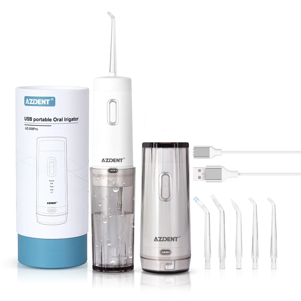 1 set Oral Irrigator Автоматический ирригатор для полости рта, электрический портативный беспроводной водный зубной Флоссер, USB перезаряжаемый аккумулятор, 210 мл, очиститель зубов для путешествий - Цвет: 1 set Oral Irrigator