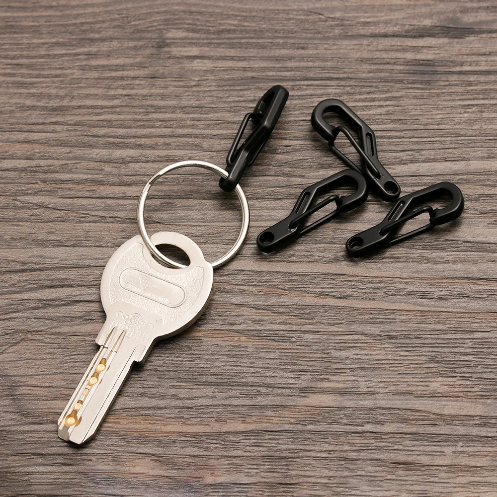 Description Picture 6 of item4/8PCs Mini Aluminium Alloy Hang Buckle Survival Camping Keyring D Carabiner Key Chain Clip Spring Clips Outdoor Hook Tools