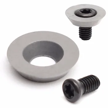

Mayitr Round Carbide Insert with Screw 12mm Diam Tungsten Steel Blades CNC Lathe Woodworking Turning Tool for Processing Wood