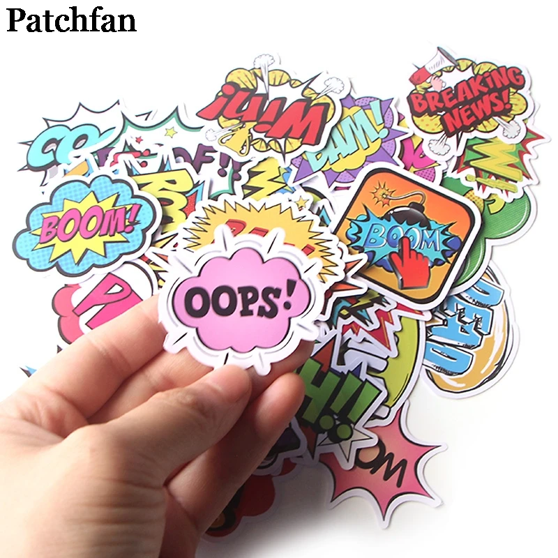 Patchfan 40 шт. текстовое сообщение письмо Забавный креативный значок DIY стикер мультяшка стиль для DIY PC настенный телефон Скрапбукинг альбом A2144