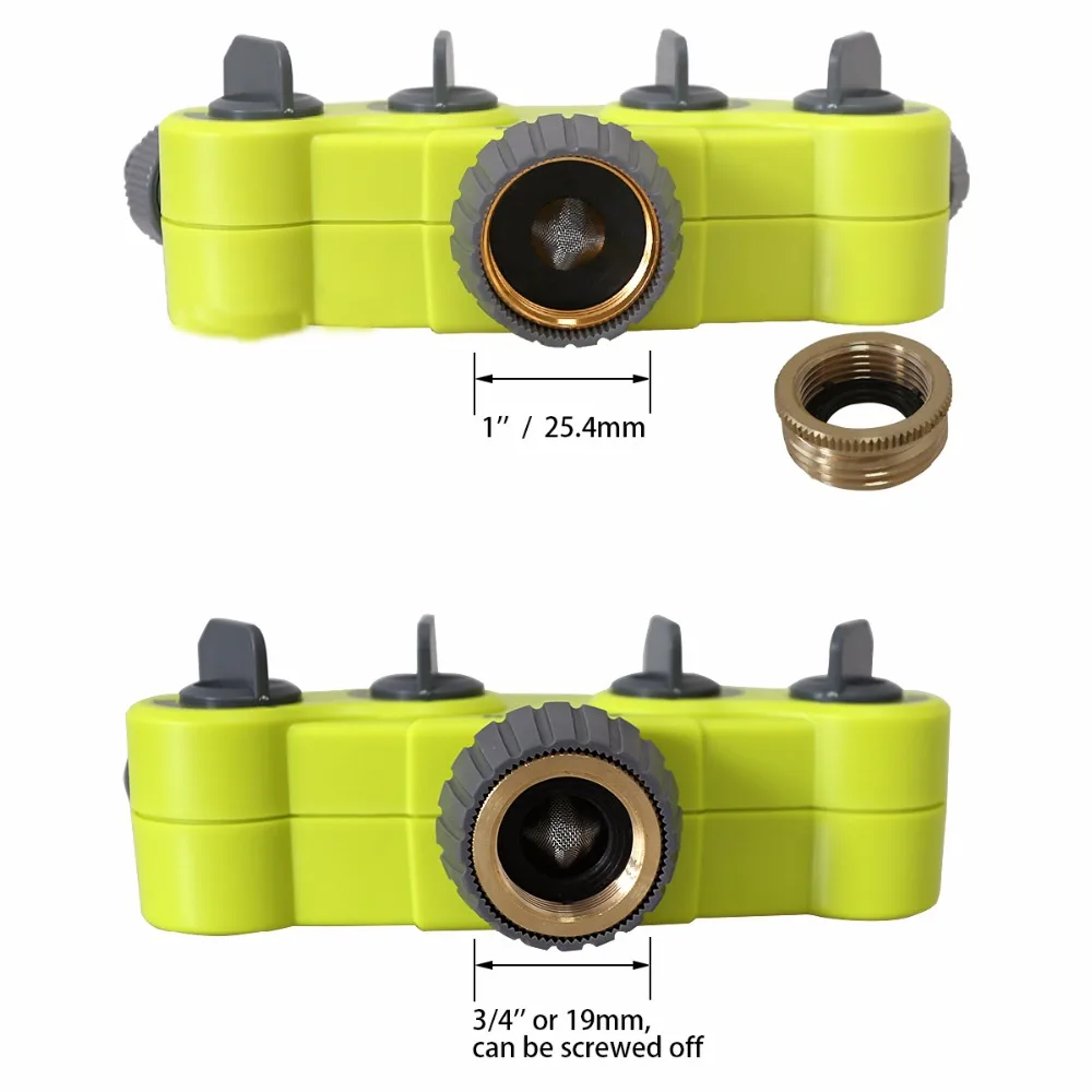 Сад 4 способ садовый шланг Splitter Пластик разъем компонентов шланговый Соединитель с Медь разъем для приготовления пищи на воздухе крана и кран#27224