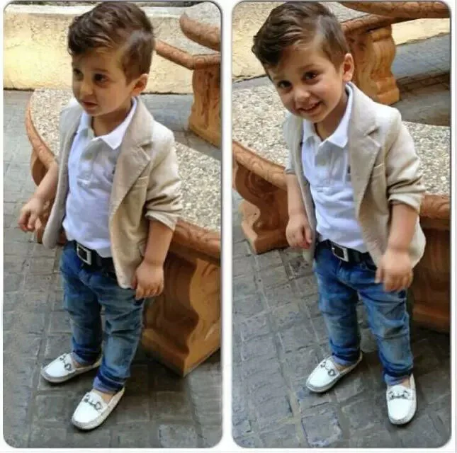 Moda europea niños denim ropa de los cabritos del bebé de la chaqueta polo  shirt + pants denim pants 3 piezas de los niños de la ropa de  mezclilla|clothing fonts|shirt makerclothing china -