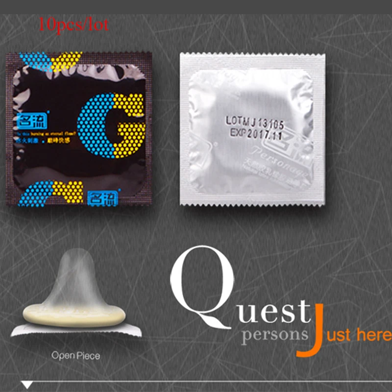 10pcs lot G Spot font b Condoms b font for Men camisinha Delay Ejaculation Male Big