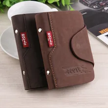 BOVIS Vintage Credit Card Holder Top PU Leather 20 Card Slot Business ID Card Holder Classical styleMen Card Wallet Wallet Rfid