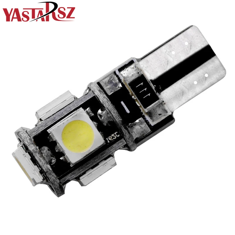 1 шт. T10 5 SMD 5050 светодиодный Canbus Error Free автомобиля Подсветка салона W5W 194 5SMD Автомобильный Клин хвост боковые лампы лицензии Plat лампа