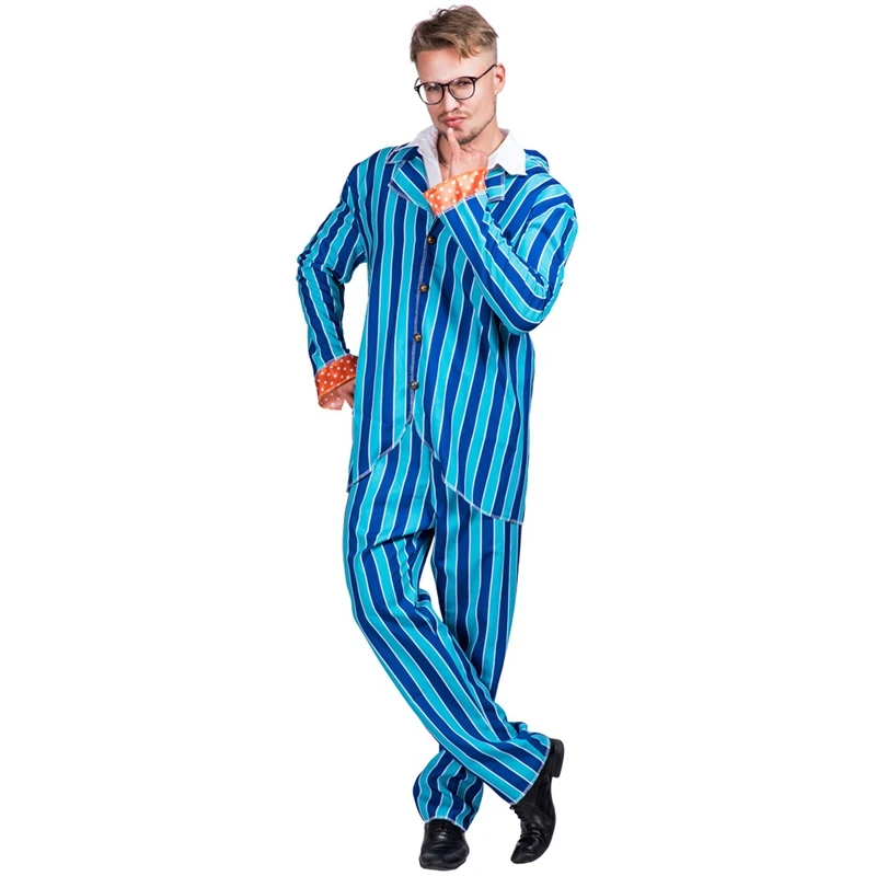 

Austin Powers Carnaby Street Deluxe Blue Suit Adult Mens Fancy Dress Costume