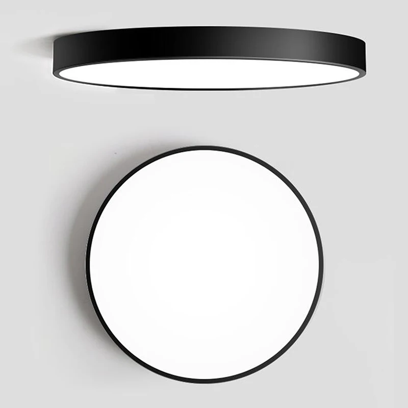 Светодиодный потолочный светильник для ванной комнаты, водонепроницаемый Теплый дневной светильник, белый светильник с регулировкой, 3 цвета - Цвет корпуса: Черный