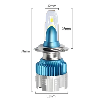 

1set*Mini led headlight MI2 all in one design 50w 5000lm H4 H1 9005 H7 light bulb auto parts led headlight