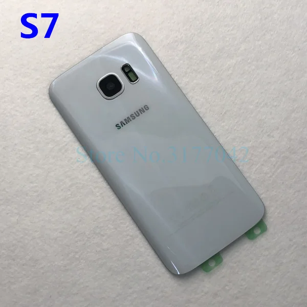 Samsung Galaxy S7 G930F/S7 EDGE G935F Задняя стеклянная крышка батареи Задняя Дверь Корпус чехол samsung S7 Edge Задняя стеклянная крышка - Цвет: S7 white