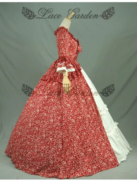 Красные Бальные платья в викторианском стиле платья для женщин