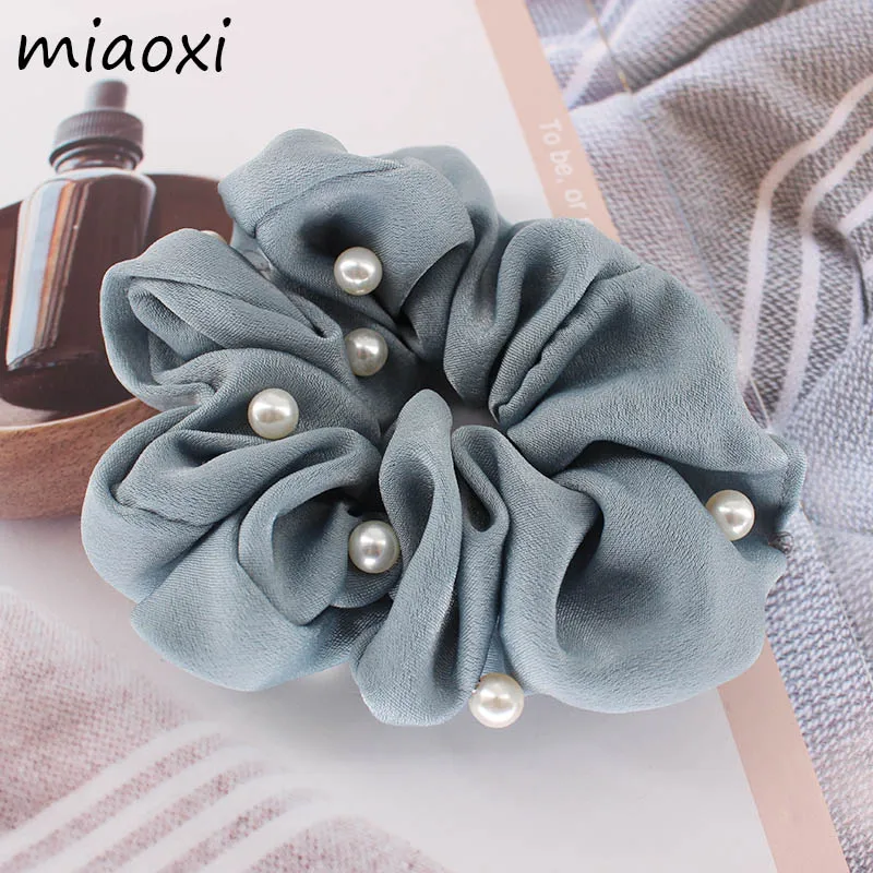 

Fashion Beauty Women Elastic Hair Bands Casual Female Girl Cute Hair Circle With Bead Colorful Hair Accessories Headwear