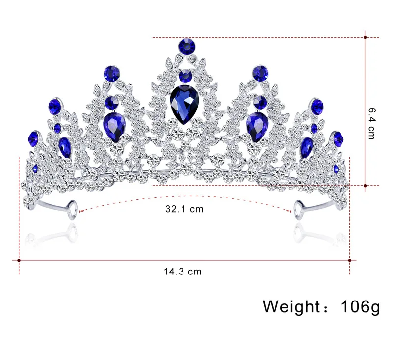 Perolas de Moda Rainha Da Coroa Do Casamento Da Tiara Da Noiva Do Cabelo Do Casamento головной убор Acessorios de Joias Por Atacado - Окраска металла: Fig