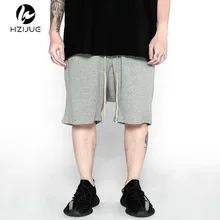HZIJUE мужские Лето Весна/лето модные корейские короткие Большая мужская одежда в уличном стиле 30-40 черные/серые большие размеры шорты мужские с низкой посадкой