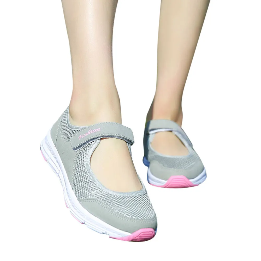 

New Women Flats 2019 Ladies Mesh Flat Shoes Women Soft Breathable Sneakers Women Anti Slip Casual Shoes Zapatos De Mujer #0620