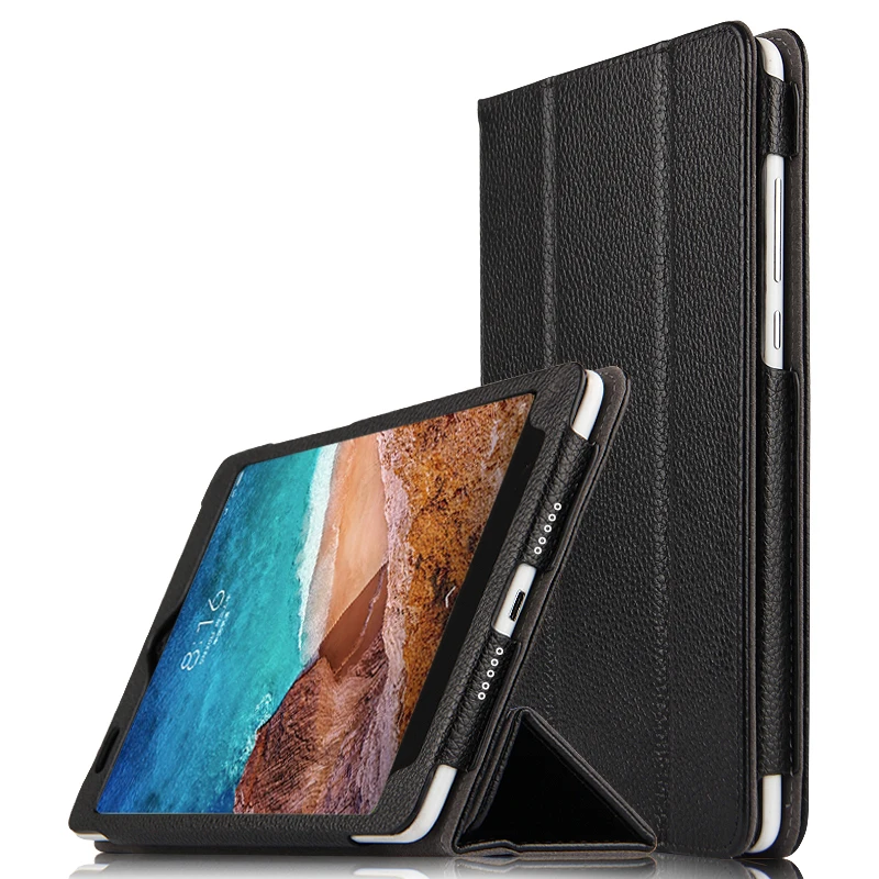 

High Quality Folio Genuine leather Case Cover For Xiaomi Mipad4 / Mipad 4 / Mi Pad 4 8.0 inch Tablet + Stylus
