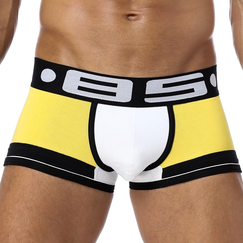 Фирменные трусы сексуальное мужское однотонное нижнее белье мужские боксеры из