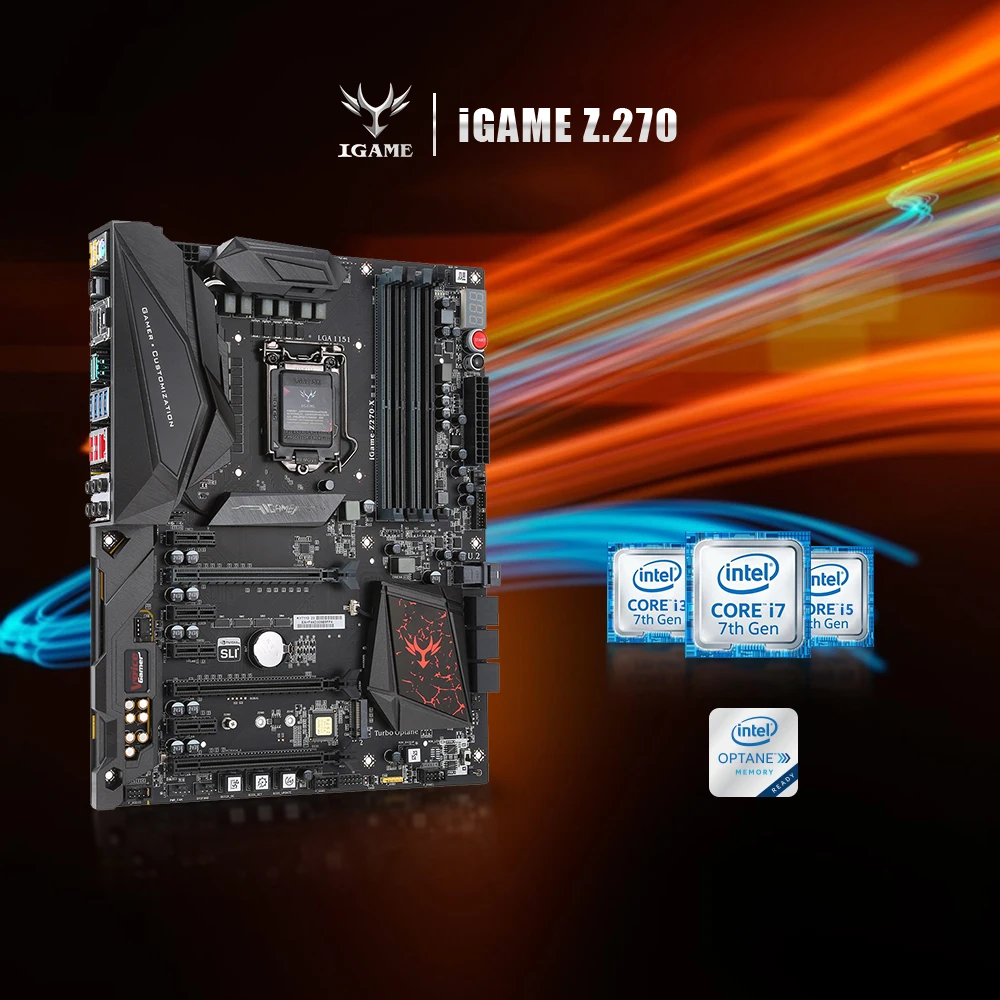 Цветная системная плата iGame Z270 Ymir-X для Intel Z270/LGA1151 DDR4 ATX DDR4 SATA3 USB3.1 M.2 U.2 порты