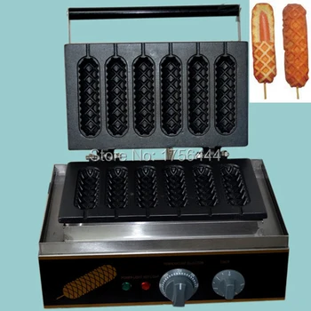 

Free Shipping Commercial Use 6pcs 110v 220v Electric French Hot Dog Waffle Baker Machine