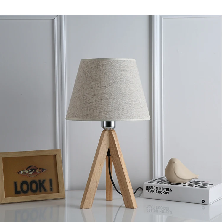 Solid Wood Textile Table Light (4)