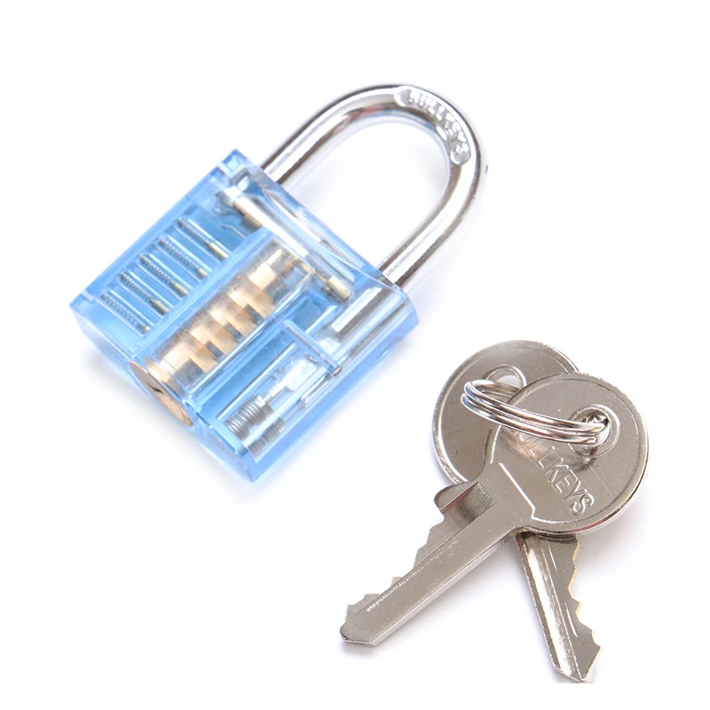 NAIERDI прозрачный поворотный мини-замок с разбитым ключом для Извлечения Крючка слесарный ключ инструмент