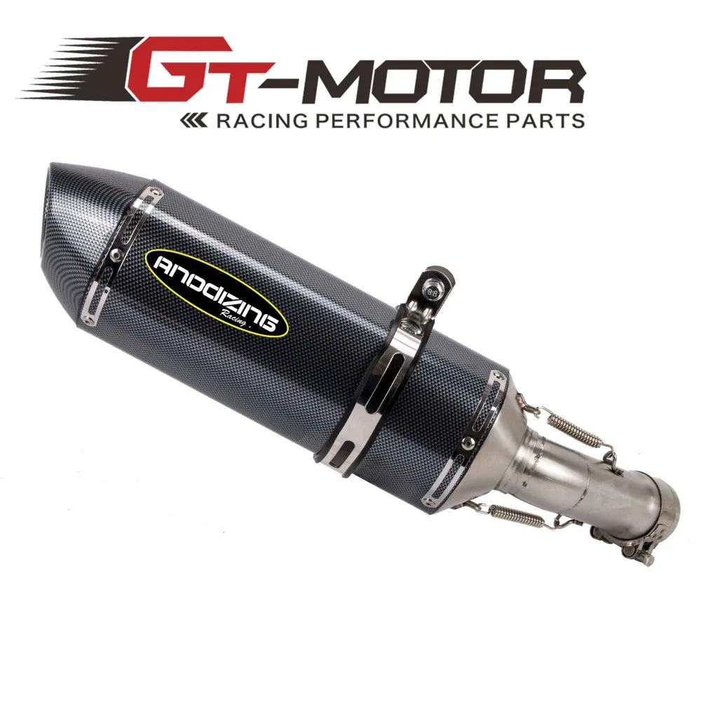 GT Motor Motorcycle Exhaust System Slip On Slip On Line Middle Pipe
