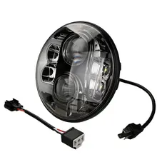 7 Inch Round Projector LED Headlight DOT ECE Emarked E13 Approved Low / High Beam Harley Headlamp For Jeep Wrangler Land rover