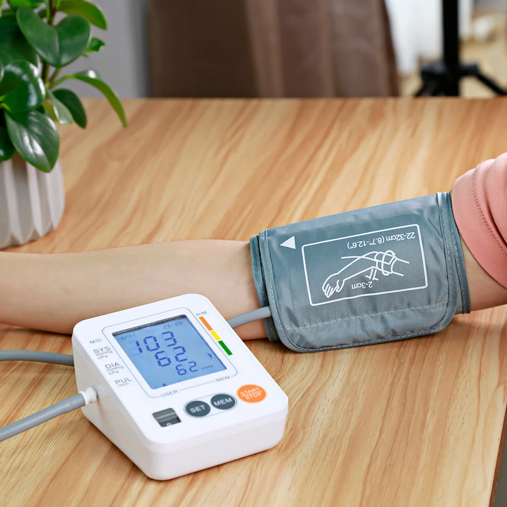 

AB-501 Upper Arm Cuff Digital Blood Pressure Monitor LCD Display 60 x 2 Sets of Memory Anti-move Noise Blood Pressure Monitor