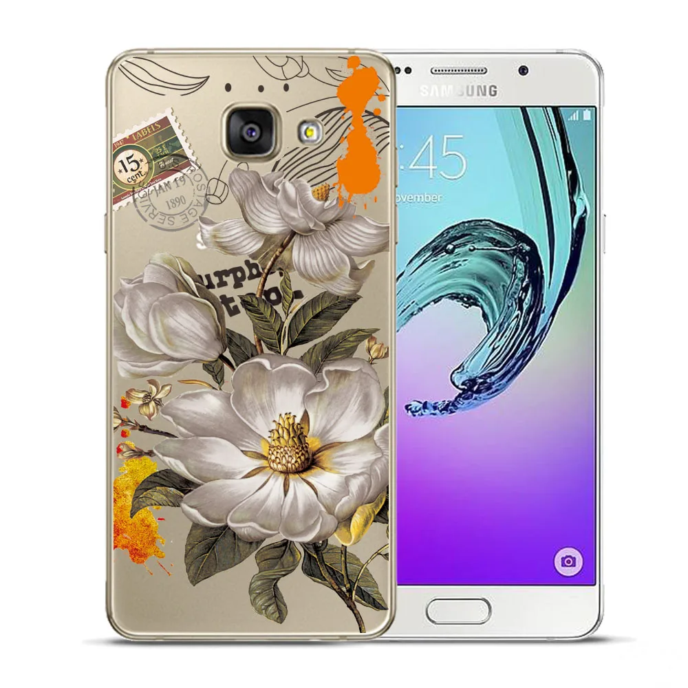 Сексуальный Цветочный Мягкий ТПУ чехол Обложка для samsung Galaxy A3 A5 A7 A6 A8 плюс A7 A9 звезда A30 A50 цветок силиконовый чехол
