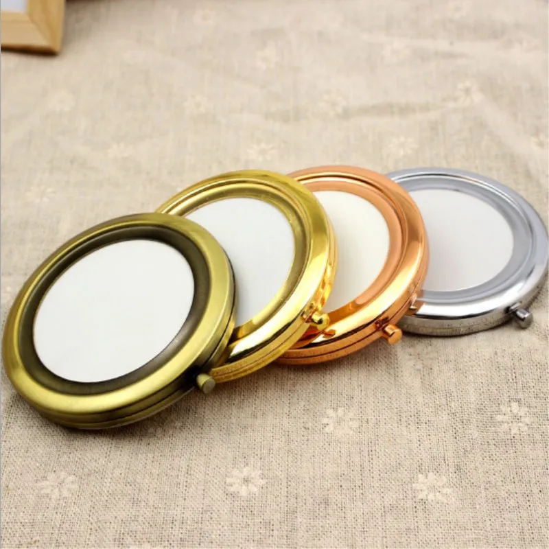 

10pcs / Lot Round Blank Pocket Mirror Double-sided Folding High-grade Multi-color Make-up Mirror Portable Pocket Portable Beauty