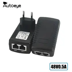 Autoeye Инжектор POE Ethernet адаптер питания 15,4 Вт, POE pin4/5 (+), 7/8 (-) совместим с IEEE802.3af для видеонаблюдения ip-камер