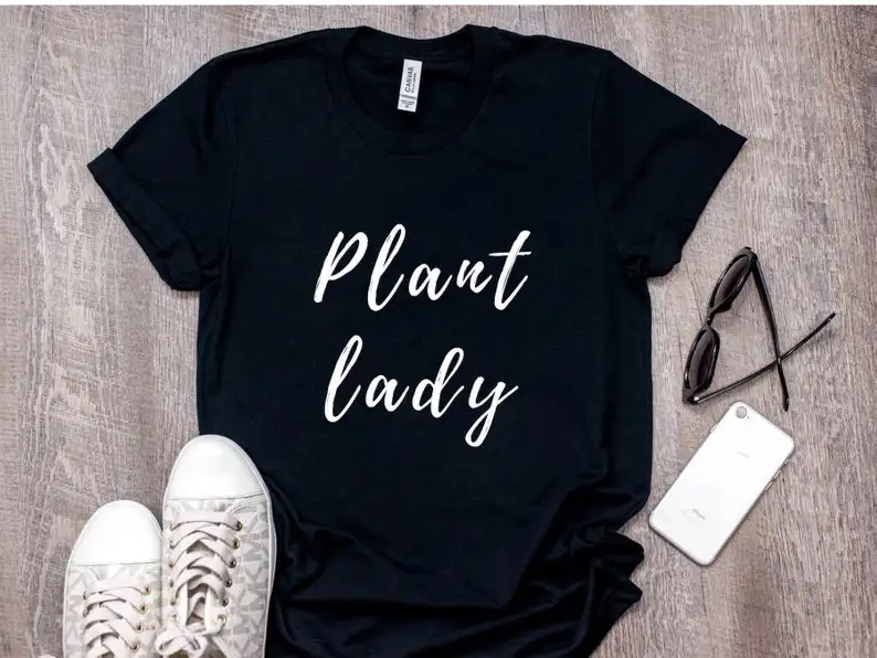 

Skuggnas New Arrival Plant Lady Shirt Crazy Plant Lady t shirts Plants are Friends Tees vegetarian t shirts Drop Shipping