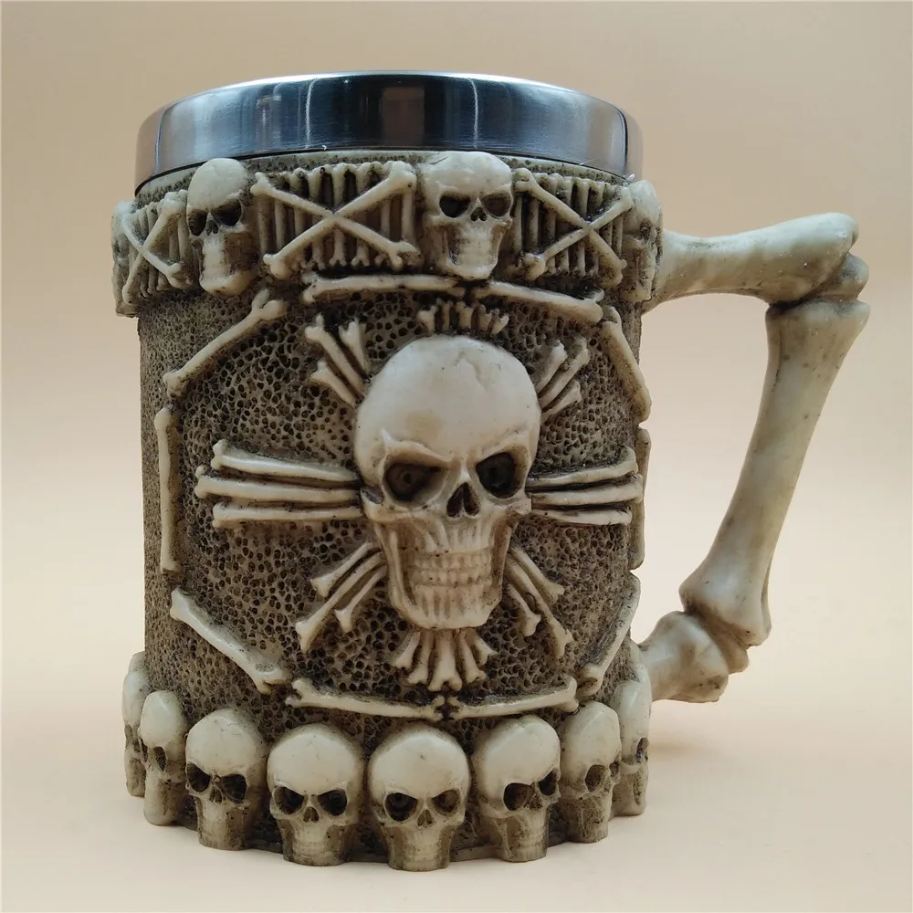 viking skull coffee mug
