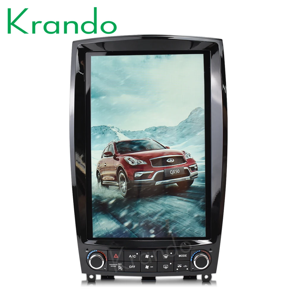 

Krando Android 8.1 12.1" Tesla Vertical car GPS radio player GPS for Infiniti QX50 EX25 EX35 navigation multimedia system 3G