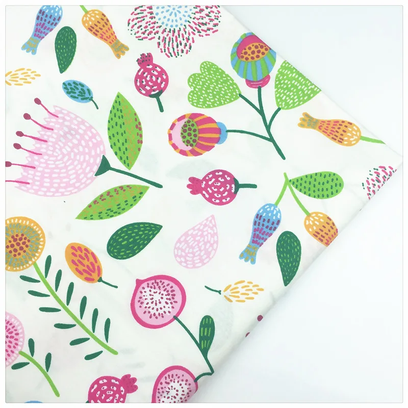 Syunss, цветные цветочные принты хлопок Ткань DIY Tissu лоскутное одеяло шитье детские игрушки постельные принадлежности квилтинг Ткань Ремесло Tecido