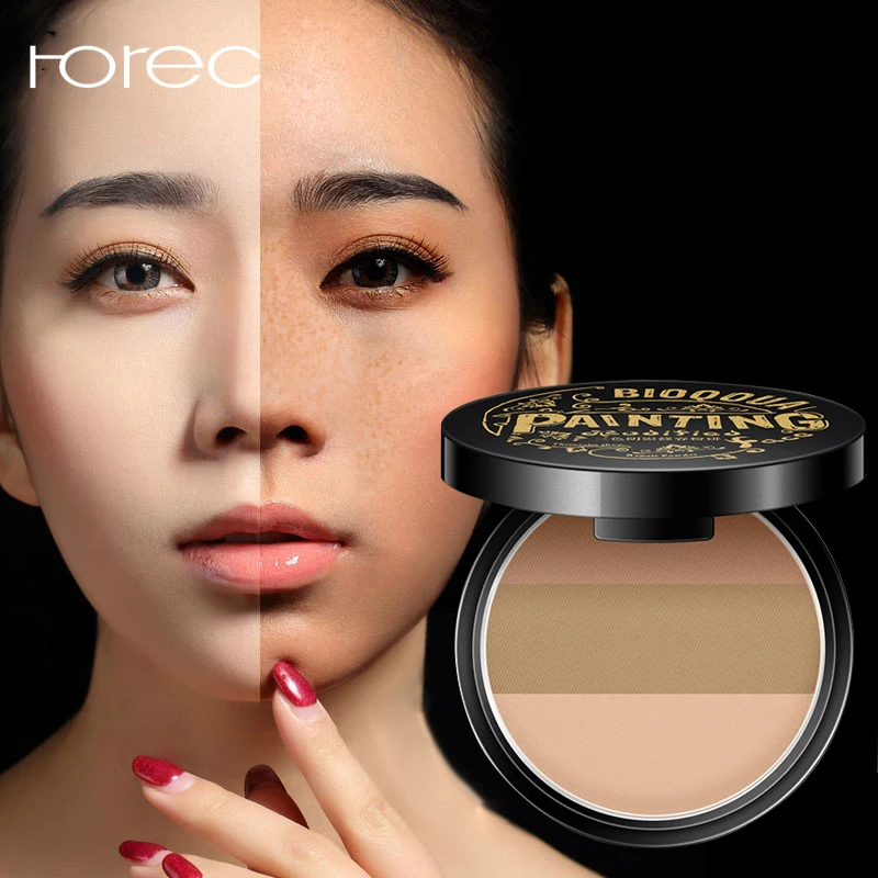 

ROREC 3 Colors Concealer Powder Build Long-lasting Stereo Makeup Concealer Whitening Lightening Oil-control Palette Foundation