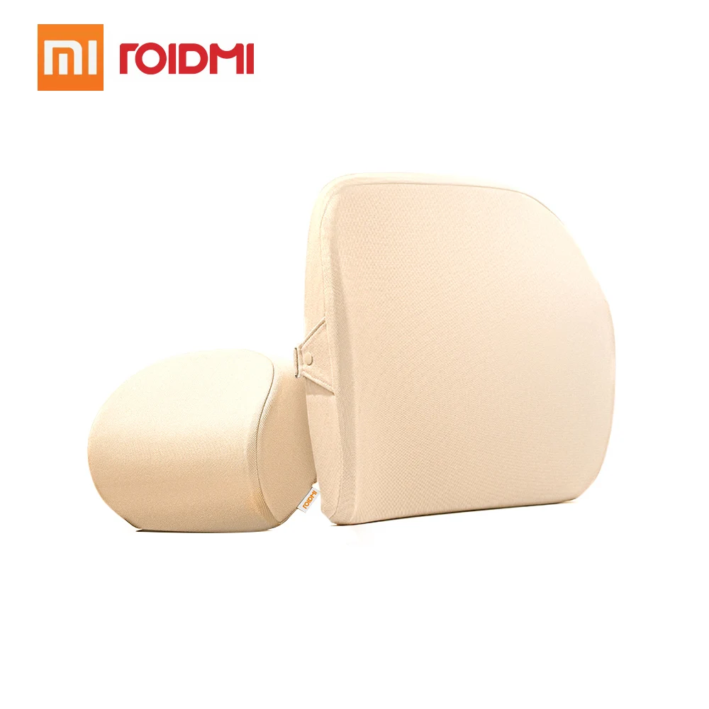 Оригинальный Xiaomi Mijia Roidmi R1 подголовник автомобиля Подушка Lumba подушки 60D чувство подушка для ног хлопок умный дом Комплект для офиса и