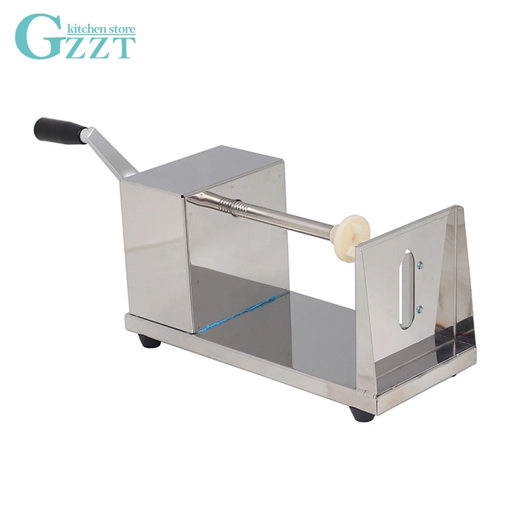Stainless Steel Manual Twist Potato Slicer Potato Cutter Vegetable Fruit Tools Kitchen Cutting Machine