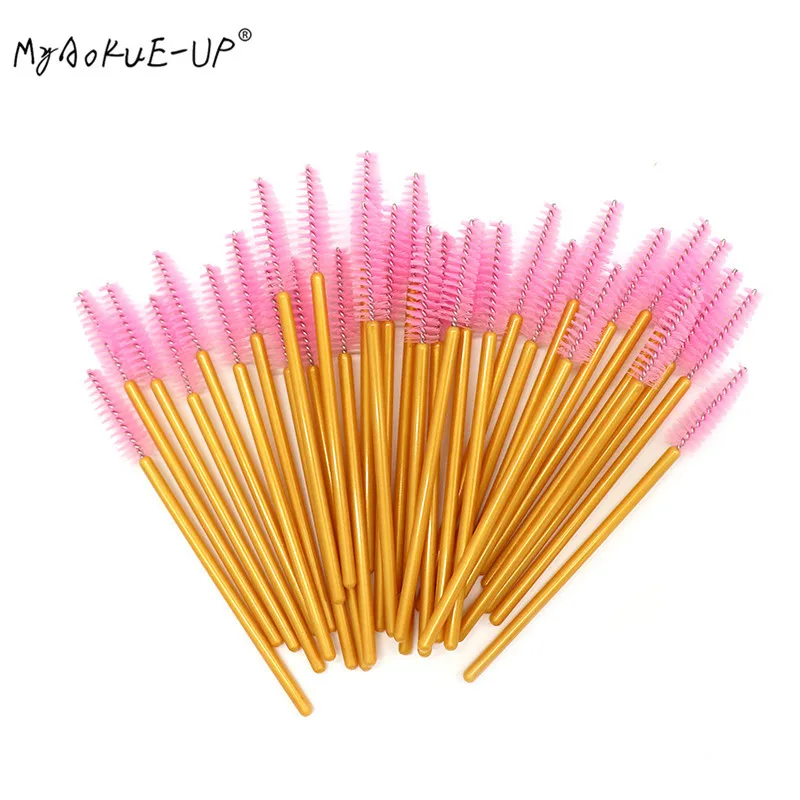 

Disposable Nylon Mascara Wands Eyelash Extension Makeup Silicone Eyelash Applicator Micro Brushes Set Make Up Tools