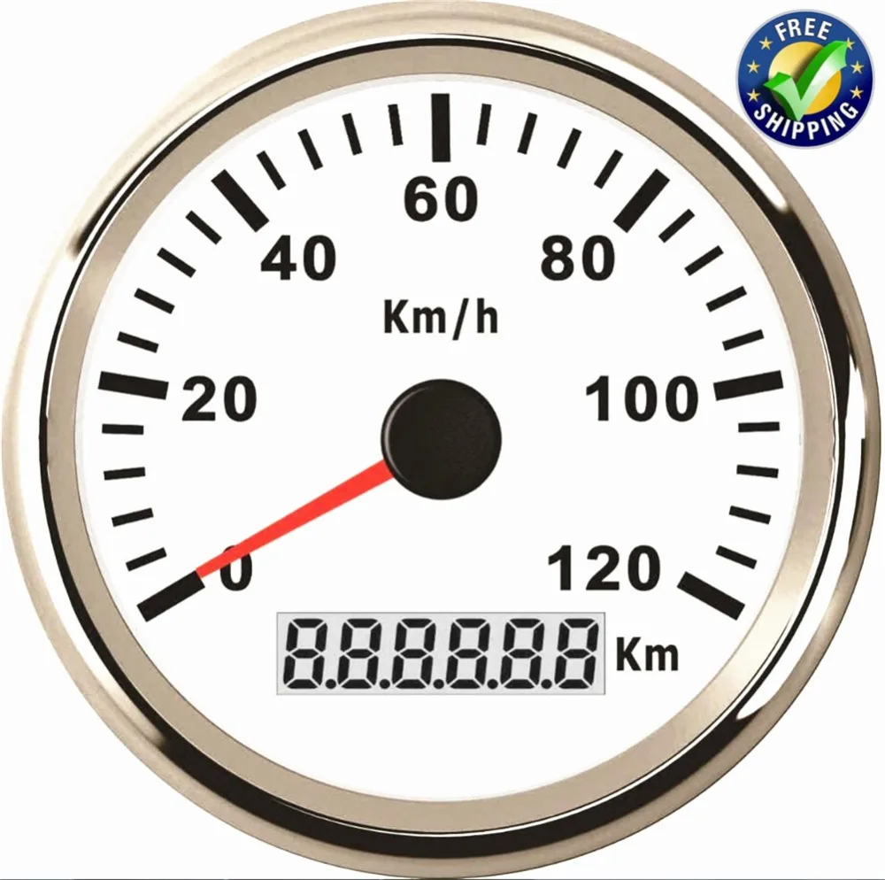 85mm GPS Speed Mileometers Tuning 0 120km/h Waterproof Speedometers 9