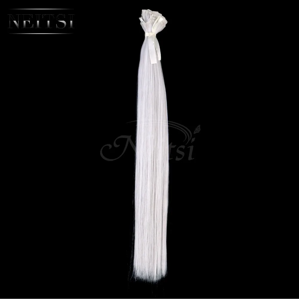 

Neitsi 22'' 7Pcs/Set Straight Clip in Synthetic Hair Extensions Gray#