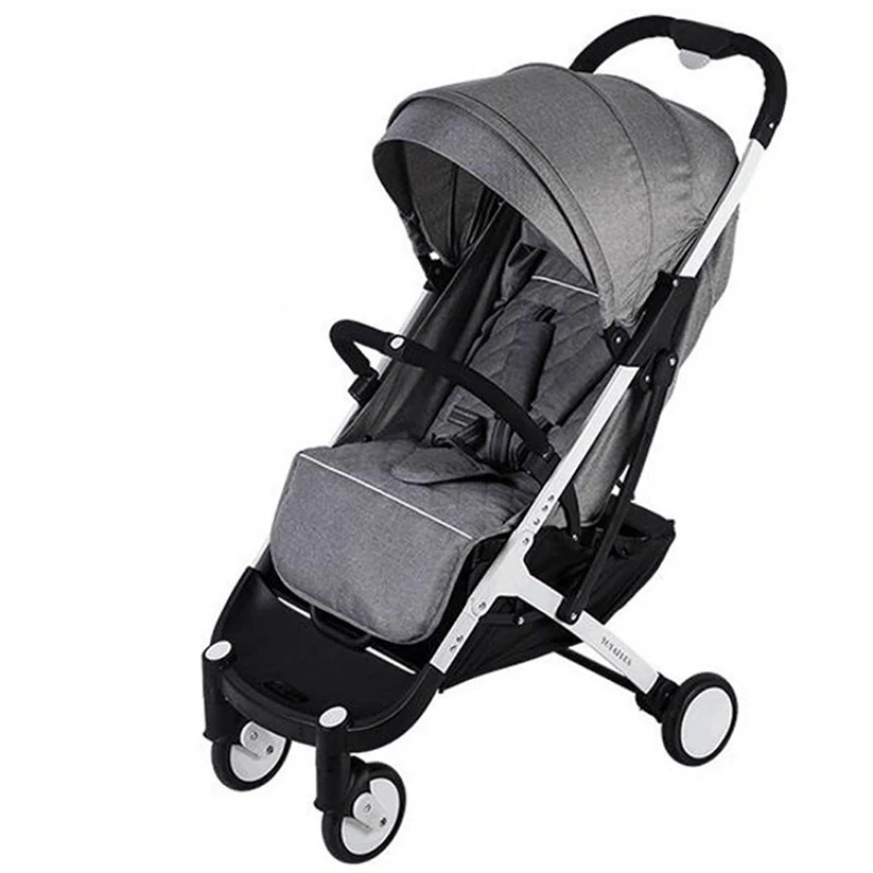 

Baby Travel Stroller Ultra-lightweight Folding Pram High Landscape Umbrella Baby Trolley Siting and Lying Pushchair