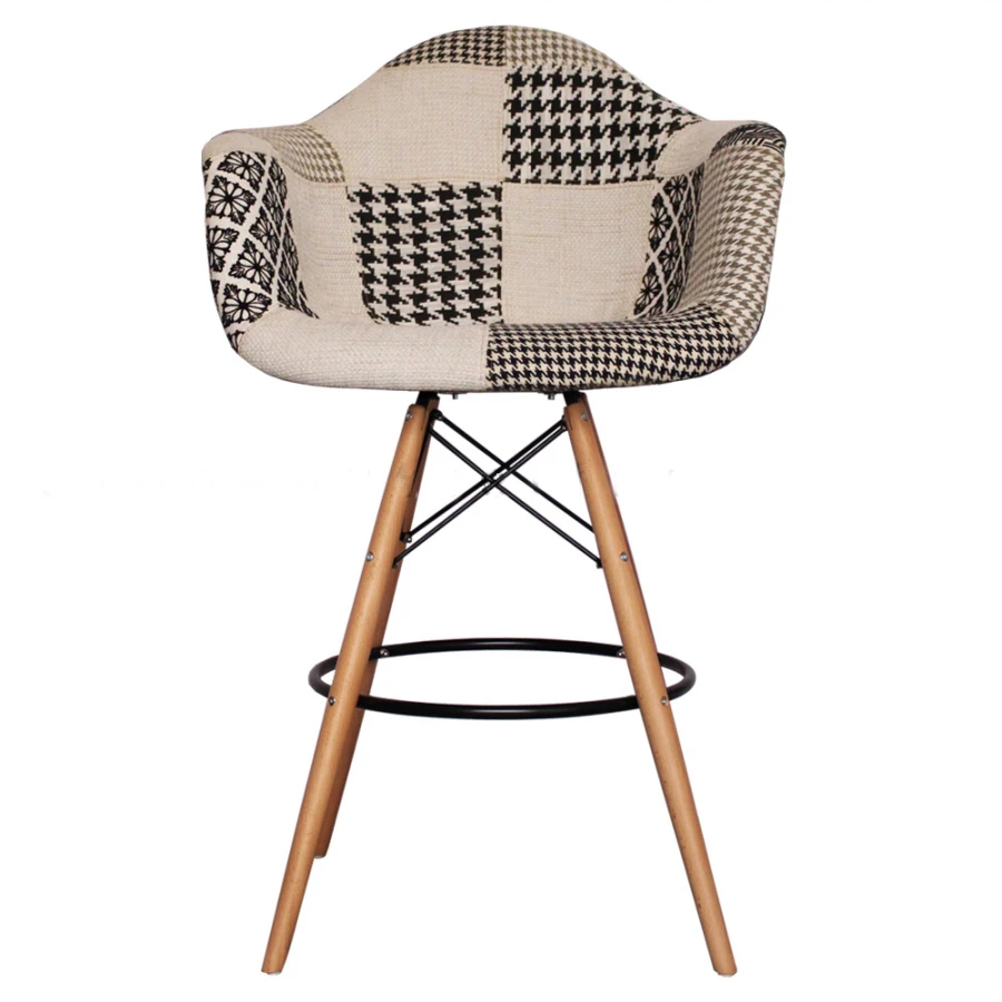 Современный дизайн лоскутное мягкое покрытие мягкий барный стул деревянная ножная Подушка Мягкий чехол современная мебель