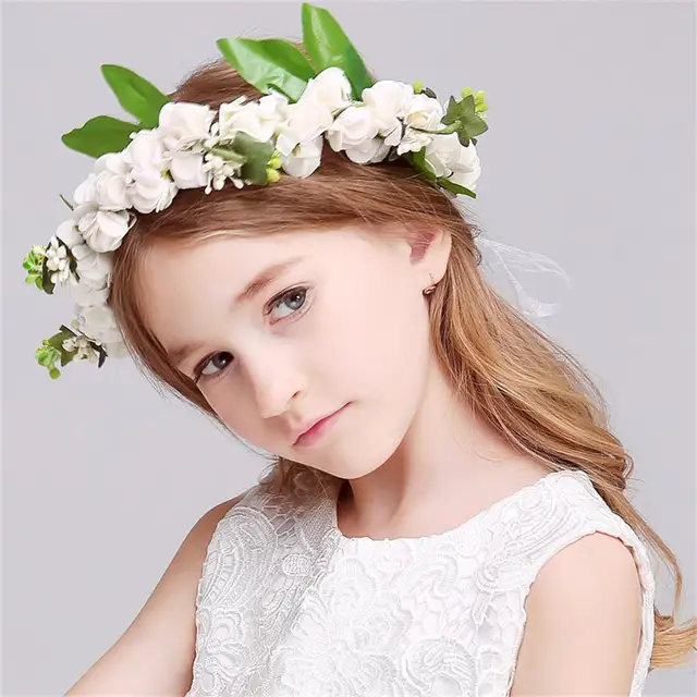 1 Set Bohemia Flower Floral Hairband+bracelet Children 