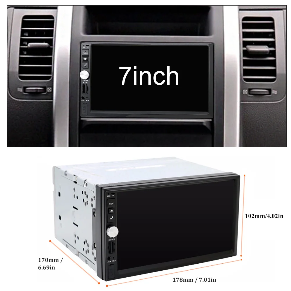 Flash Deal Eunavi Universal 2 din Android 8.1 Car player GPS+Wifi+Bluetooth+Radio+octa core CPU+DDR3+Capacitive Touch Screen+car pc+audio 1