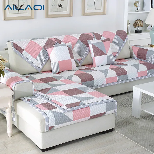 AILAQI winter new sofa mat fabric anti skid leather sofa cushion simple